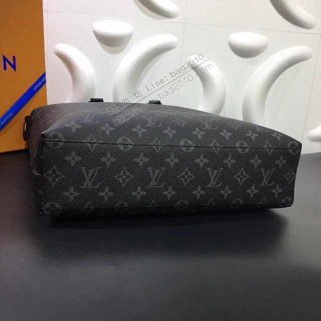 lv新款包包 路易威登TOTE EXPLORER手提包 Eclipse Monogram帆布 lv手提肩背男士公事包 M40567  ydh3913